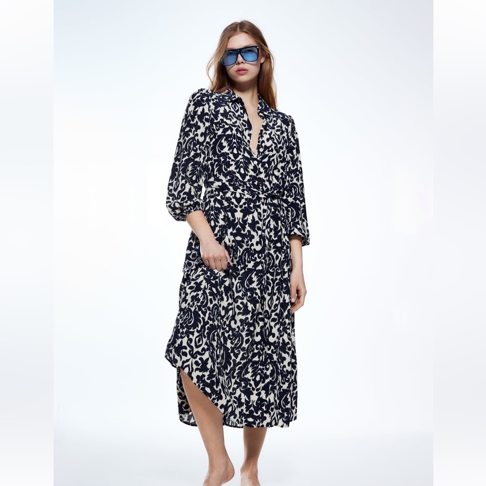 ZARA PRINTED MIDI DRESS 👗